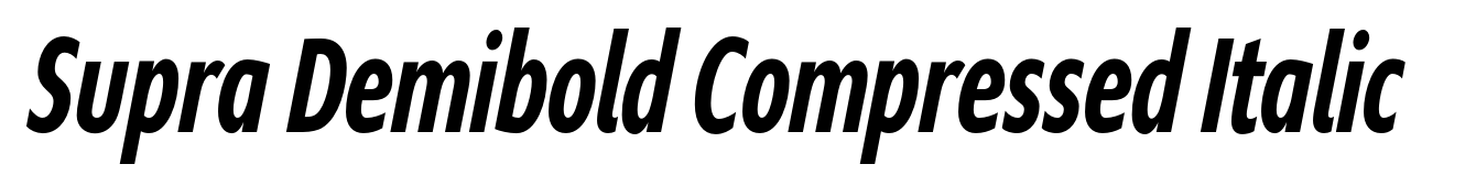 Supra Demibold Compressed Italic